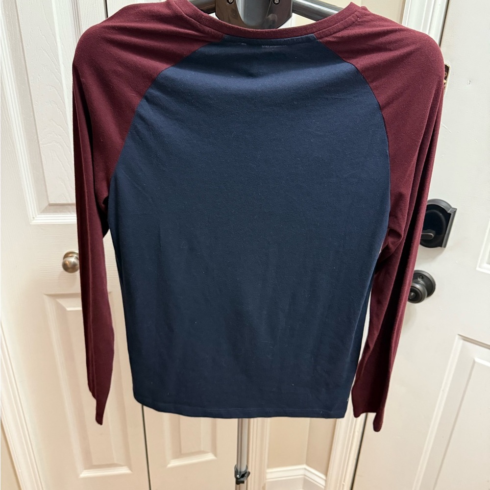 Old Navy Soft Washed Shirt in Burgundy and Navy - Picture 2 of 3